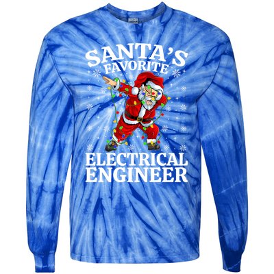 Lighting SantaS Favorites Electrical Engineer Christmas Gift Tie-Dye Long Sleeve Shirt