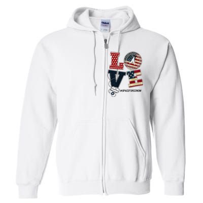 Love Space Force Mom Graduation Proud Space Force Mom Full Zip Hoodie