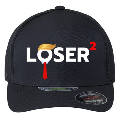 Loser Squared Funny Anti Trump 2024 Nope Not Again Flexfit Unipanel Trucker Cap