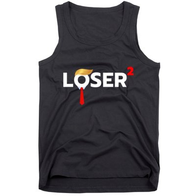 Loser Squared Funny Anti Trump 2024 Nope Not Again Tank Top