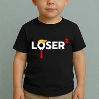 Loser Squared Funny Anti Trump 2024 Nope Not Again Toddler T-Shirt