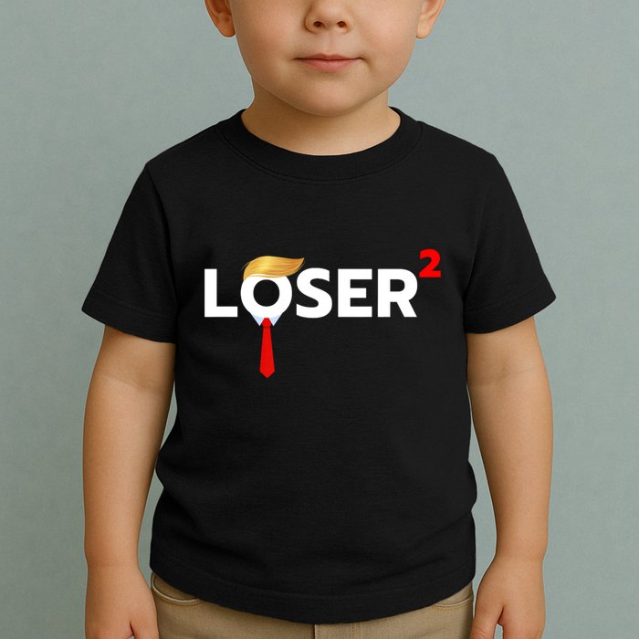 Loser Squared Funny Anti Trump 2024 Nope Not Again Toddler T-Shirt