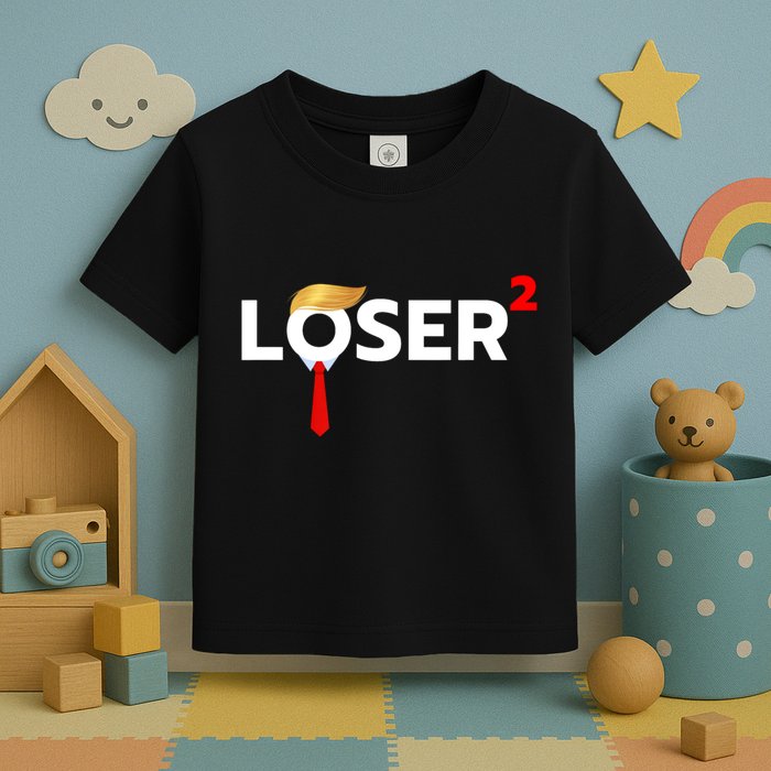 Loser Squared Funny Anti Trump 2024 Nope Not Again Toddler T-Shirt