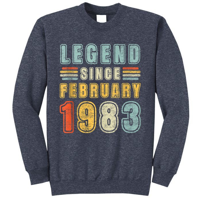 Legend Since February 1983 40 Year Old Vintage 40th Birthday Sweatshirt