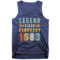 Legend Since February 1983 40 Year Old Vintage 40th Birthday Tank Top