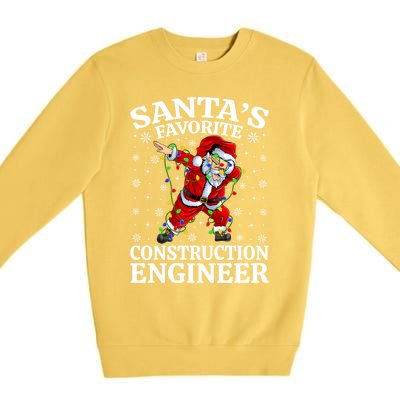 Lighting SantaS Favorites Construction Engineer Christmas Gift Premium Crewneck Sweatshirt