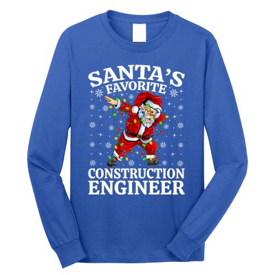 Lighting SantaS Favorites Construction Engineer Christmas Gift Long Sleeve Shirt