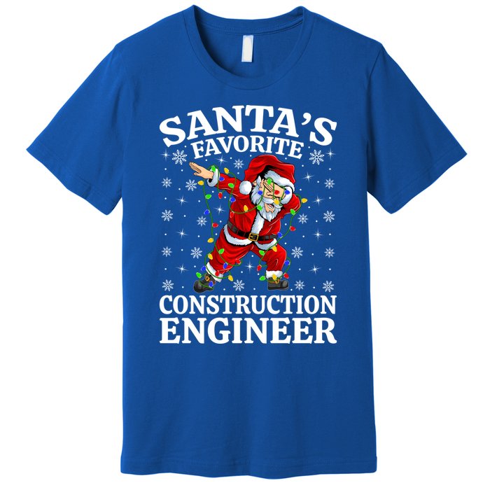 Lighting SantaS Favorites Construction Engineer Christmas Gift Premium T-Shirt