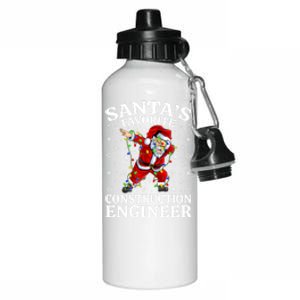 Lighting SantaS Favorites Construction Engineer Christmas Gift Aluminum Water Bottle