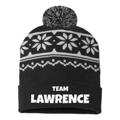 Lawrence Surname Family Birthday USA-Made Snowflake Beanie