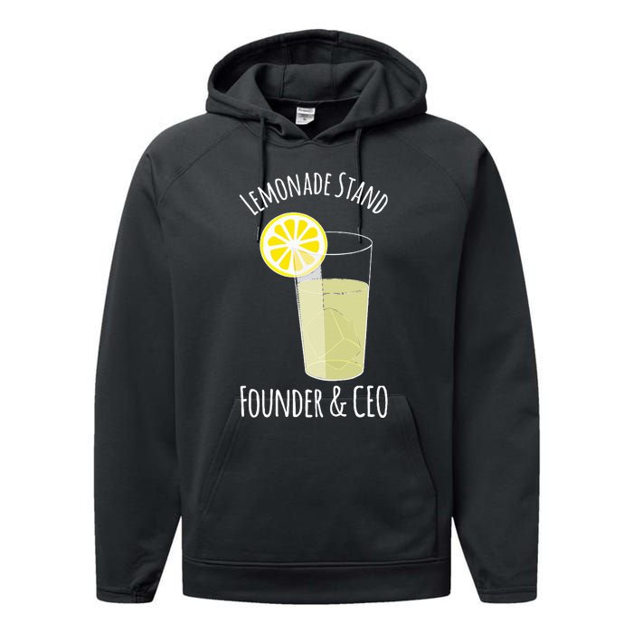 Lemonade Stand For Entrepreneur Performance Fleece Hoodie