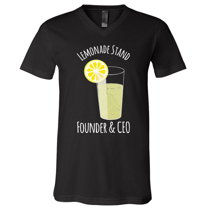 Lemonade Stand For Entrepreneur V-Neck T-Shirt