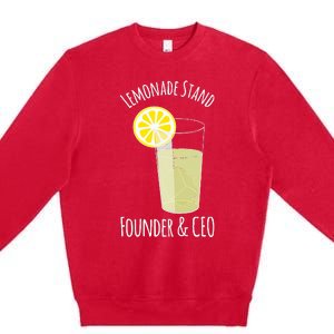 Lemonade Stand For Entrepreneur Premium Crewneck Sweatshirt