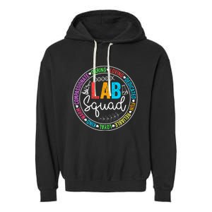 Lab Squad Funny Lab Week 2024 Medical Laboratory Technician Garment-Dyed Fleece Hoodie