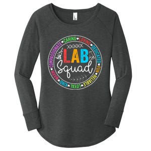 Lab Squad Funny Lab Week 2024 Medical Laboratory Technician Women's Perfect Tri Tunic Long Sleeve Shirt