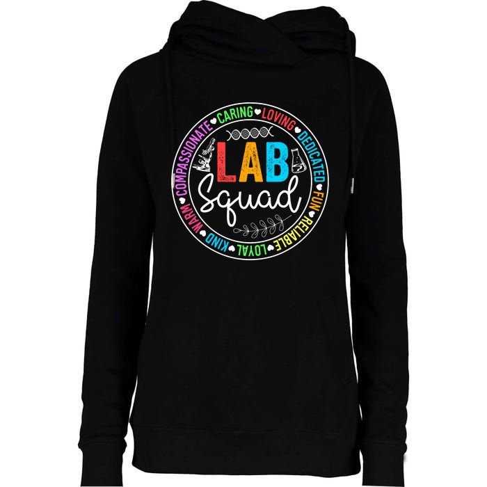 Lab Squad Funny Lab Week 2024 Medical Laboratory Technician Womens Funnel Neck Pullover Hood