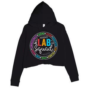 Lab Squad Funny Lab Week 2024 Medical Laboratory Technician Crop Fleece Hoodie