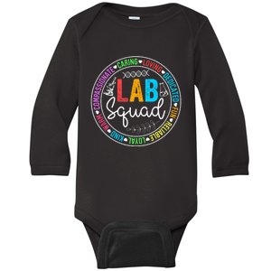 Lab Squad Funny Lab Week 2024 Medical Laboratory Technician Baby Long Sleeve Bodysuit