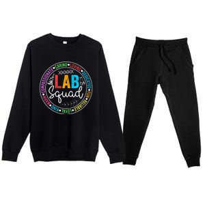 Lab Squad Funny Lab Week 2024 Medical Laboratory Technician Premium Crewneck Sweatsuit Set