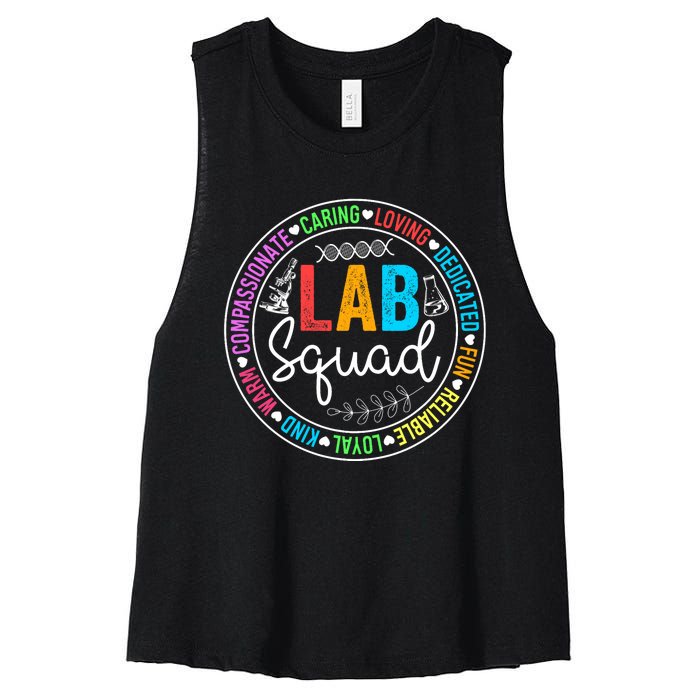 Lab Squad Funny Lab Week 2024 Medical Laboratory Technician Women's Racerback Cropped Tank