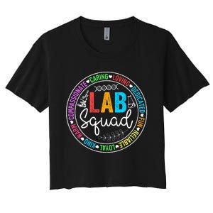 Lab Squad Funny Lab Week 2024 Medical Laboratory Technician Women's Crop Top Tee