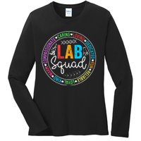 Lab Squad Funny Lab Week 2024 Medical Laboratory Technician Ladies Long Sleeve Shirt