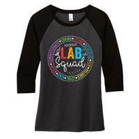 Lab Squad Funny Lab Week 2024 Medical Laboratory Technician Women's Tri-Blend 3/4-Sleeve Raglan Shirt