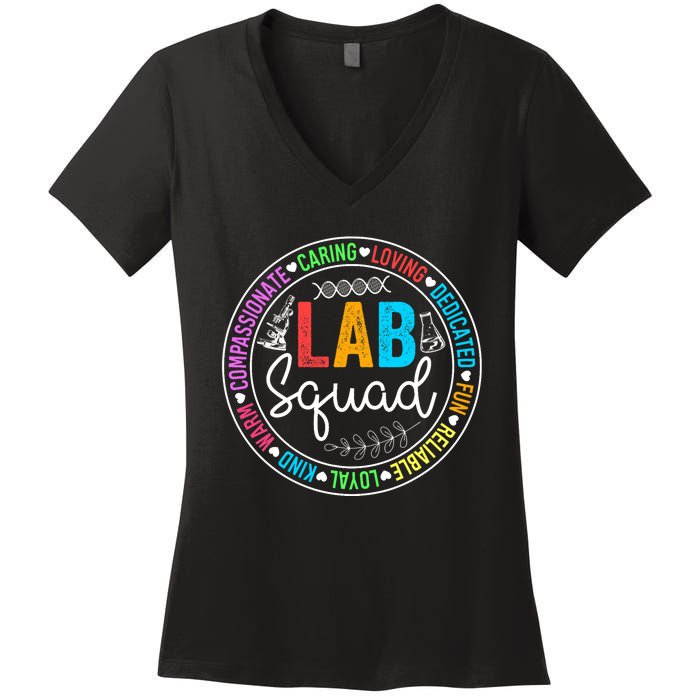 Lab Squad Funny Lab Week 2024 Medical Laboratory Technician Women's V-Neck T-Shirt