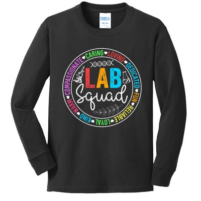 Lab Squad Funny Lab Week 2024 Medical Laboratory Technician Kids Long Sleeve Shirt