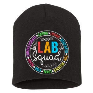 Lab Squad Funny Lab Week 2024 Medical Laboratory Technician Short Acrylic Beanie