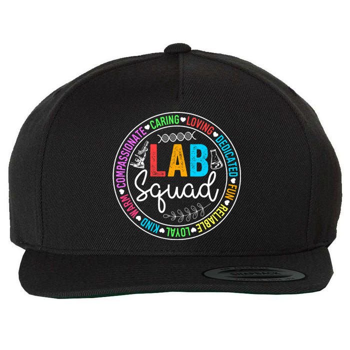 Lab Squad Funny Lab Week 2024 Medical Laboratory Technician Wool Snapback Cap