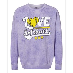 Love Softball For N And Cute Softball Lovers Meaningful Gift Colorblast Crewneck Sweatshirt