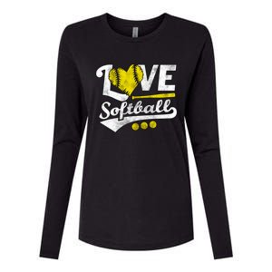 Love Softball For N And Cute Softball Lovers Meaningful Gift Womens Cotton Relaxed Long Sleeve T-Shirt