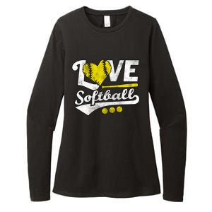 Love Softball For N And Cute Softball Lovers Meaningful Gift Womens CVC Long Sleeve Shirt