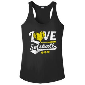 Love Softball For N And Cute Softball Lovers Meaningful Gift Ladies PosiCharge Competitor Racerback Tank