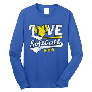 Love Softball For N And Cute Softball Lovers Meaningful Gift Long Sleeve Shirt