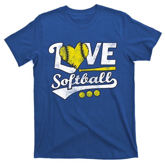 Love Softball For N And Cute Softball Lovers Meaningful Gift T-Shirt