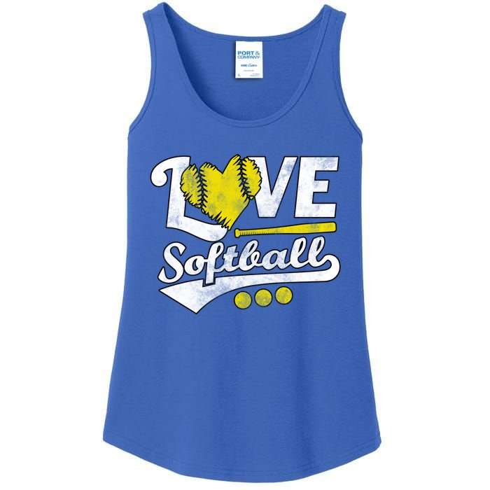 Love Softball For N And Cute Softball Lovers Meaningful Gift Ladies Essential Tank