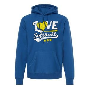 Love Softball For N And Cute Softball Lovers Meaningful Gift Premium Hoodie