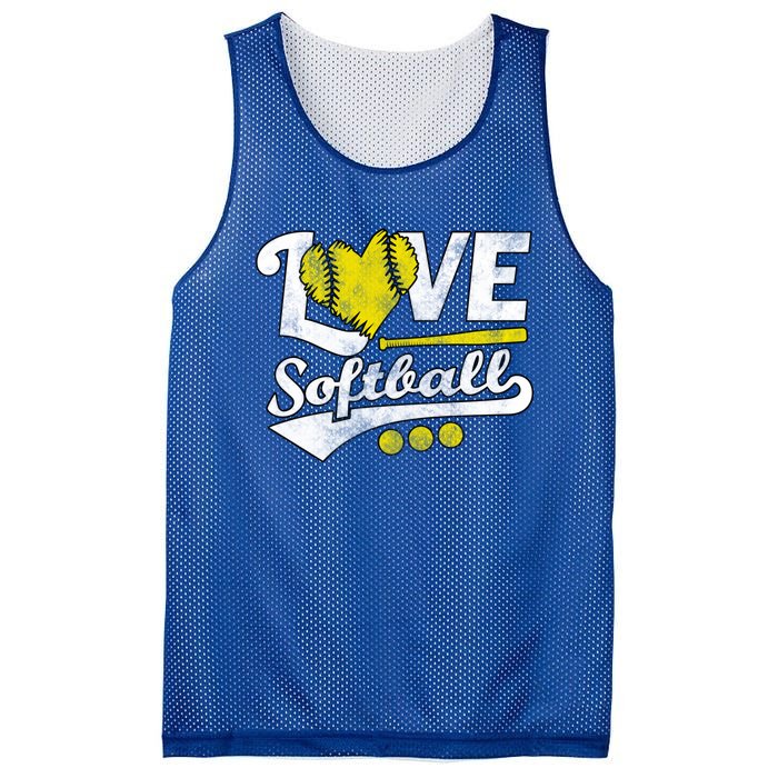 Love Softball For N And Cute Softball Lovers Meaningful Gift Mesh Reversible Basketball Jersey Tank