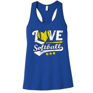 Love Softball For N And Cute Softball Lovers Meaningful Gift Women's Racerback Tank