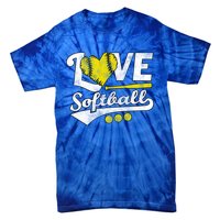 Love Softball For N And Cute Softball Lovers Meaningful Gift Tie-Dye T-Shirt