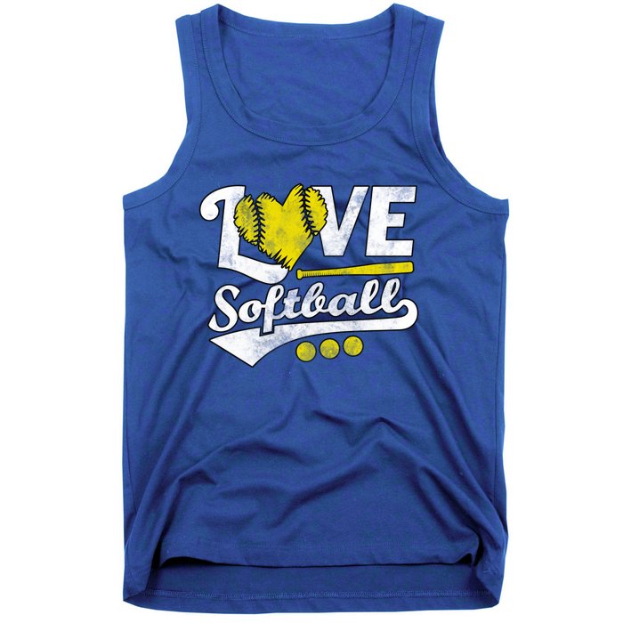 Love Softball For N And Cute Softball Lovers Meaningful Gift Tank Top