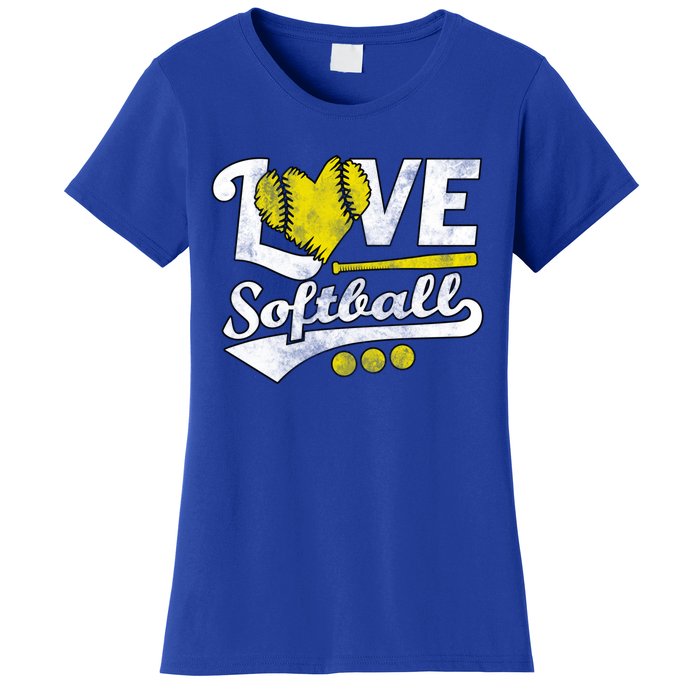 Love Softball For N And Cute Softball Lovers Meaningful Gift Women's T-Shirt