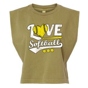 Love Softball For N And Cute Softball Lovers Meaningful Gift Garment-Dyed Women's Muscle Tee