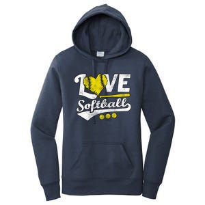 Love Softball For N And Cute Softball Lovers Meaningful Gift Women's Pullover Hoodie