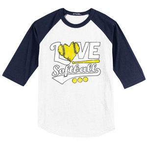 Love Softball For N And Cute Softball Lovers Meaningful Gift Baseball Sleeve Shirt