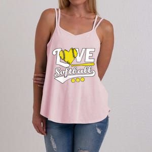 Love Softball For N And Cute Softball Lovers Meaningful Gift Women's Strappy Tank