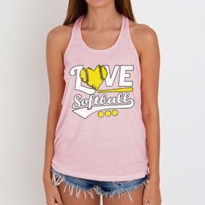 Love Softball For N And Cute Softball Lovers Meaningful Gift Women's Knotted Racerback Tank