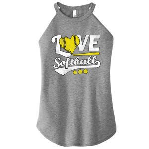 Love Softball For N And Cute Softball Lovers Meaningful Gift Women's Perfect Tri Rocker Tank